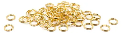 Produktbild von Vintageparts Geschlossene Binderinge goldfarben 8mm Ösen 50 Stück