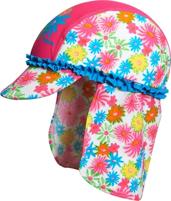 Productafbeelding van Playshoes meisjesmuts met UV-bescherming, model "Blumenmeer" (461159), maat 18, meerkleurig, maat 49