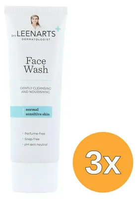 Productafbeelding van 3x Drs Leenarts Facewash Normal Sensitive Skin (100 ml)