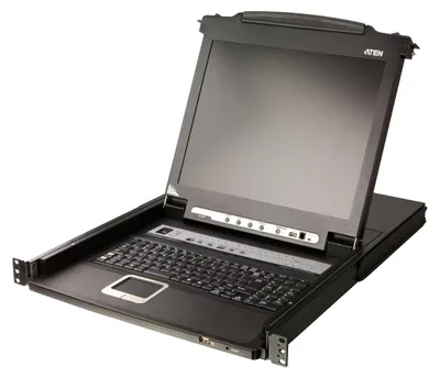 Obrázek produktu pro ATEN CL5716M, 1280 x 1024 px, SXGA, Instalace do racku, 27,5 W, 1U, Černá