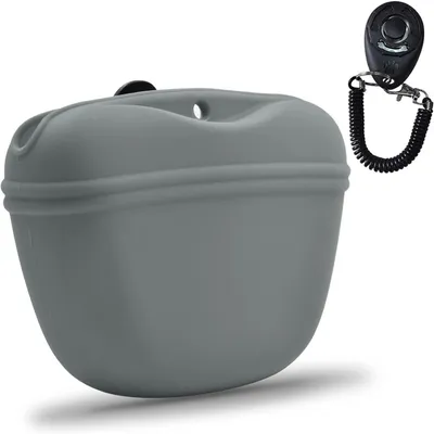 Immagine prodotto di Borsette in silicone per dolcetti per cani, con clicker, design con clip, ideale per l'addestramento in movimento