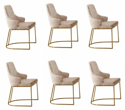 Obrázok produktu pre Sada stoličiek, béžová farba, moderný štýl, pohodlné, minimalistické, jednoduché