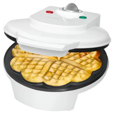 Productafbeelding van Wafelijzer hartvormig - Ø 18 cm - 1200 W - Antiaanbaklaag - Wit