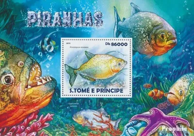 Produktbild von Briefmarken Sao Tome e Principe 2015 Mi Block 1077 (kompl. Ausgabe) postfrisch Piranhas