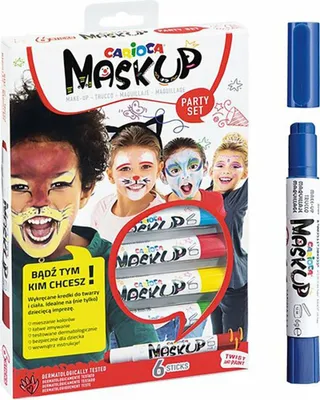 Produktbild von Carioca MASK UP PARTY, Gesichts-Make-up-Farbe, Mehrfarbig, Junge/Mädchen, 6 Stück(e)