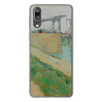 Produktbild von MuchoWow® Handyhülle Schutzhülle Hülle für Huawei P20 Die Brücke von Langlois - Vincent van Gogh Silikon Softcase Handy Hülle - Hardcover