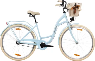 Produktbild von Goetze Style 28 Zoll City Bike, 18 Zoll Tiefeinsteigerrahmen, 3-Gang Shimano Nexus, V-Bremse & Rücktritt, LED-Beleuchtung, Komfortsattel, Rattankorb