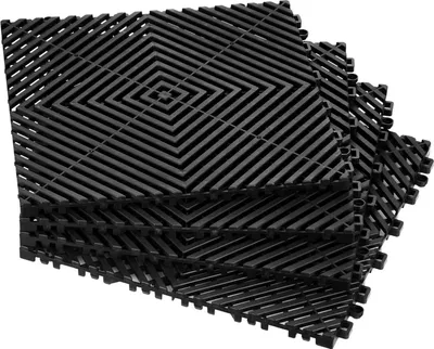 Zdjęcie produktu dla Mata drenażowa modułowa 31x31cm antypoślizgowa PP 40szt garaż ogród czarna