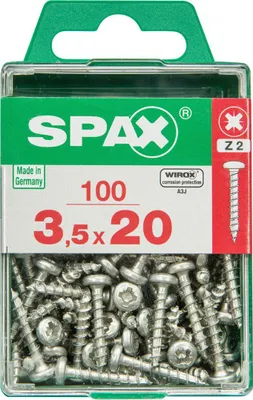 Produktbild von Spax Universalschrauben 3.5 x 20 mm TX 20 Rundkopf - 100 Stk.