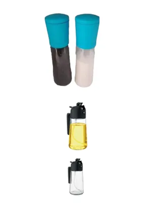 Produktbild von Conny Clever 2‑in‑1 Ölspender & Zerstäuber + Salz‑ & Pfeffermühle (21 cm).