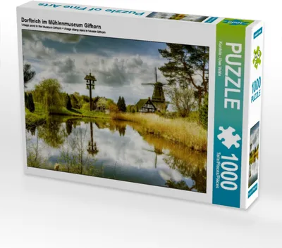 Produktbild von Calvendo Dorfteich im Mühlenmuseum Gifhorn 1000 Teile Puzzle quer 640x480mm, ; 7356238