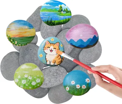 Produktbild von Malkreide 25 Stück, 3-5 cm, für DIY Malerei, Aquarium und Gartendekoration