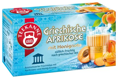 Zdjęcie produktu dla TEEKANNE 077992 TEEKANNE Griechische Aprikose Tee 20 Portionen