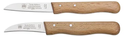 Produktbild von RÖR - Messerset Schäl & Gemüsemesser - 2-teilig, Griff aus Buchenholz - Solingen - 10177-2