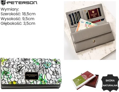 Produktbild von Peterson Portemonnaie aus Leder für Frauen Allima grün One size
