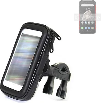 Produktbild von K-S-Trade Fahrrad-Halterung kompatibel mit Ulefone Armor 6S Handy-Halterung Halter Lenkstange Fahrradhalterung Motorrad Bike Mount Wasserabweisend