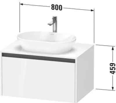 Produktbild von Duravit K24885055550000 Ketho2 KWTU WH 800x550x459 Az 1 Ei