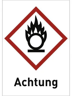 Produktbild von Dreifke® Aufkleber Oxidierend (GHS 03) Achtung, Folie, 52x74 mm, 500 Stück/Rolle