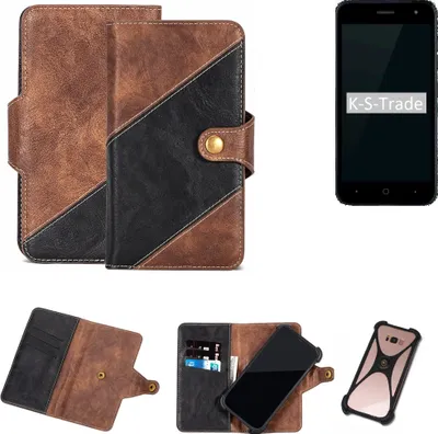 Produktbild von K-S-Trade Handy Hülle Schutz Hülle Schutzhülle Bookstyle Case kompatibel mit ZTE Blade L7A Handy Cover Hülle Schutztasche 1x