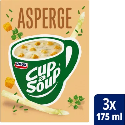 Produktbild von Unox Cup-a-Soup Spargel 45g – Schnelle Spargelsuppe im praktischen Becher