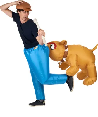 Produktbild von Bissiger Hund Originelles Karnevalskostüm blau-braun - Einheitsgröße