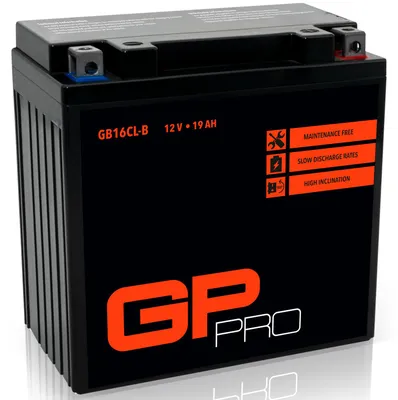 Immagine prodotto di Batteria al gel GP-PRO GB16CL-B, 12 V, 19 Ah, 255 A, per quad, ATV e motociclette