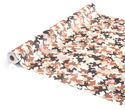 Produktbild von ANRO Military Camouflage Braun 350x140cm Wachstuch Tischdecke