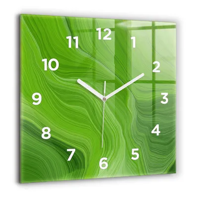 Produktbild von Wallfluent Große Wanduhr – Stilles Quarzuhrwerk - Uhr Dekoration Wohnzimmer Schlafzimmer Küche - Zifferblatt - weiße Zeiger - 60 cm - Moderne Wellen