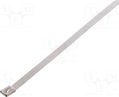 Productafbeelding van 10 stuks kabelbinders, hoogwaardige kwaliteit.BU74-200 kabelbinder - metaal: breedte 7,9 mm, lengte 200 mm, trekkracht 1112 N