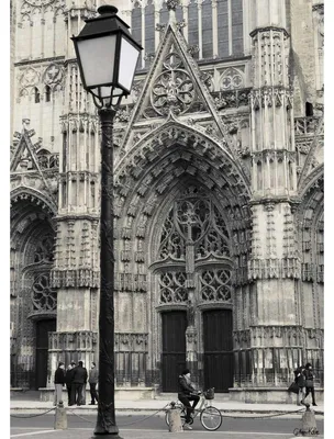 Image de Tableau sur toile cathédrale Saint Gatien Tours 45x65 cm, Tableau mural moderne pour décoration intérieure