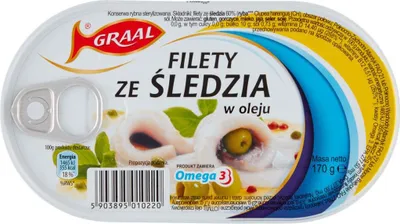Zdjęcie produktu dla Graal Filety ze śledzia w oleju 170 g