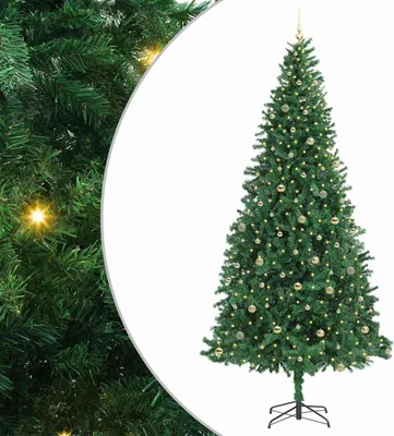 Zdjęcie produktu dla Sztuczna choinka z podstawą Zielony 300 cm PVC, Metal i Plastik