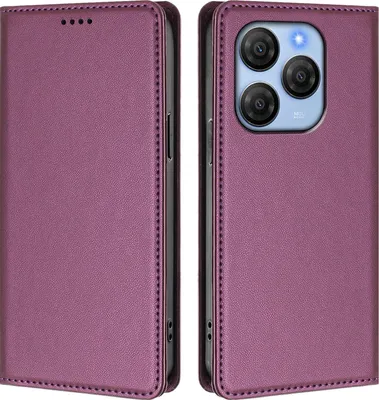 Image de Étui en cuir pour Blackview Shark 9, étui à rabat magnétique en cuirPolyuréthaneavec support, violet