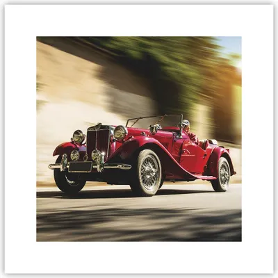 Produktbild von Poster - Poster ohne Rahmen - Mg Rot Auto - 30x30 cm - Wand Bild - Wanddeko - Wandbilder - Kunstposter - Wandposter - Bilder - Kunstdruck - Wanddekoration - Wandbild - P2XAC30x30-4364