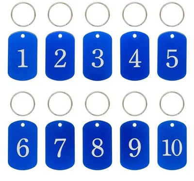 Image de Porte-clés médailles en aluminium bleu