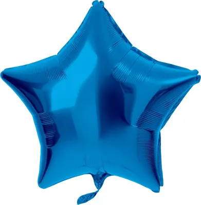 Produktbild von Folienballon Stern blau metallic 45cm
