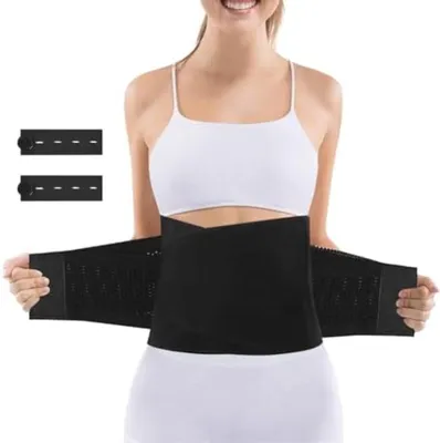 Produktbild von PromoHome® Postpartale Bauchband – Verstellbarer Stützgürtel für nach der Schwangerschaft, One Size, Schwarz