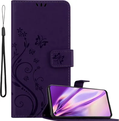 Produktbild von Cadorabo Hülle für Realme GT Master Schutz Hülle in Lila Schutzhülle Handy Hülle Etui Case Blumen Flower