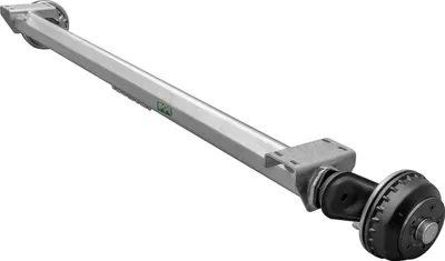 Produktbild von AL-KO COMPACT gebremste Anhängerachse 1350 kg 5x112 1645/1755 mm 2200 mm Bremsachse für Bootsanhänger PKW Anhänger Autoanhänger Transportanhänger Kipp