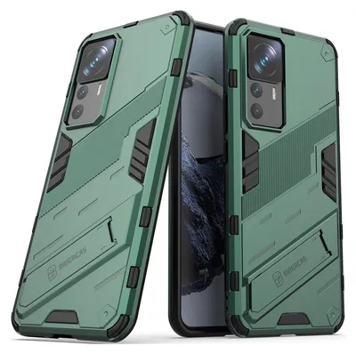 Obrázek produktu pro Pouzdro pro Xiaomi 12T/12T Pro/Redmi K50 Ultra Hybridní PC TPU Nárazuvzdorné Ochranné Pouzdro s Funkcí Stojanu zelené