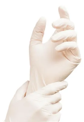 Produktbild von 500x Latex Einweghandschuhe weiß ungepudert Größe L