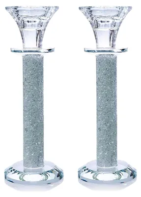 Produktbild von Teelicht Dinner Kerzenhalter Set 2 Kristall Lotusblume Dekoration Geschenk mit Swarovski Elementen