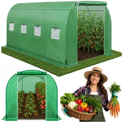 Produktbild von Folientunnel Gewächshaus 4,5x2x2 m UV Grün