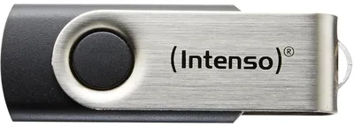 Zdjęcie produktu dla Intenso Basic Line, 8 GB, USB Typu-A, 2.0, 28 MB/s, Obrotowy, Czarny, Srebrny