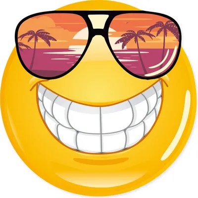 Produktbild von Smile Aufkleber mit Sonnenbrille 15 cm UV-Schutzlaminiert Witterungsbeständig Auto Motorrad Wohnmobil Selbstklebend Sommer Frühling - Kfz749
