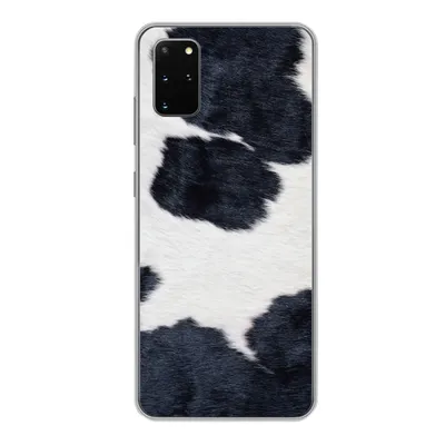 Produktbild von MuchoWow® Handyhülle Schutzhülle Hülle für Samsung Galaxy S20 Plus Bild einer schwarzen und weißen Kuhhaut Silikon Softcase Handy Hülle - Hartschale