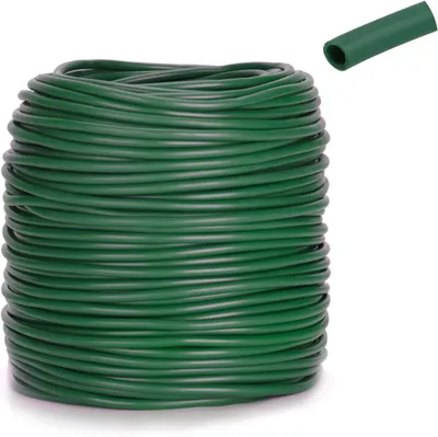 Imagen del producto de Cinta de plástico para atar, 3 mm x 50 m, color verde, para plantas de jardín