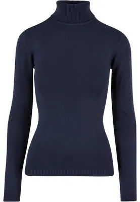 Produktbild von Urban Classics Damen Sweatshirt Ladies Knitted Turtleneck Sweater Navy 5XL