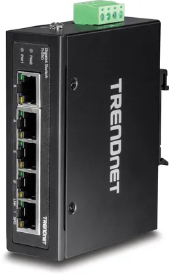 Produktbild von TRENDnet TI-G50 5-Port Gehärteter Industrieller Gigabit DIN-Rail Switch