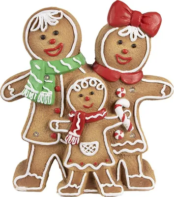 Produktbild von Clayre & Eef Weihnachtsdekoration mit LED-Beleuchtung Pfefferkuchenmann 31x10x35 cm Braun Kunststoff